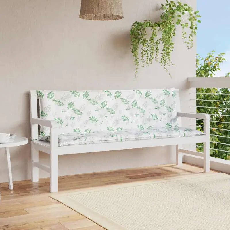 Tuinkussen oxford stof voor een frisse uitstraling en behoud van oorspronkelijke vorm - Wit en groen / 150 cm / 2