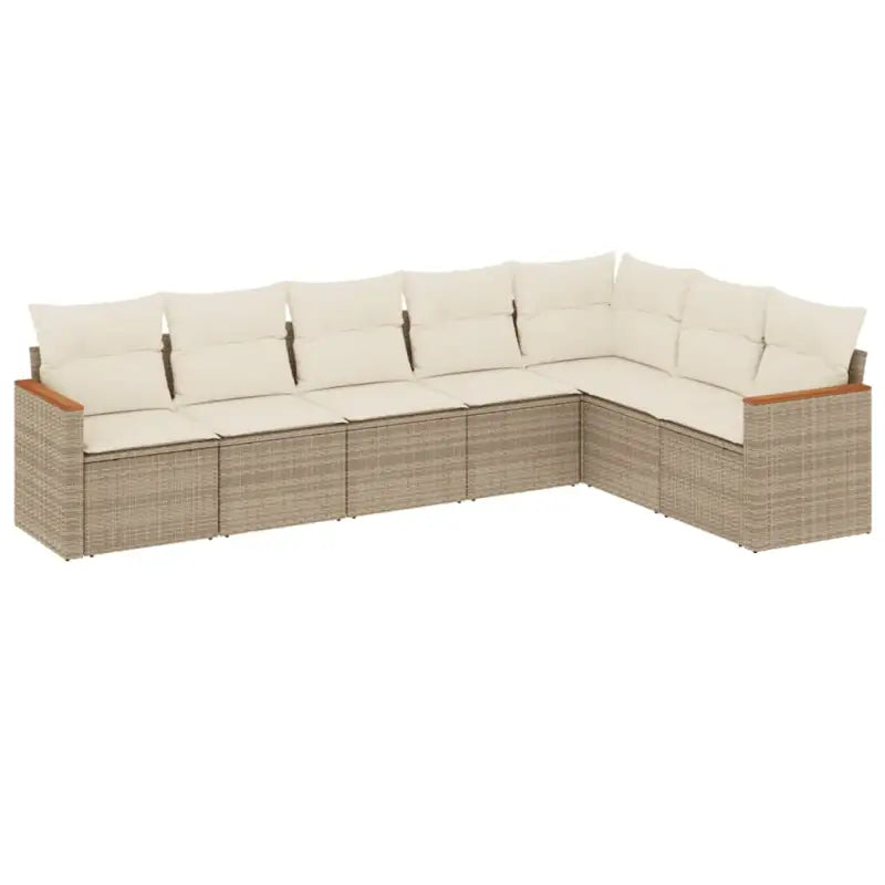 Tuinset in beige materiaal met gepoedercoat staal en afmetingen - Tuinsets