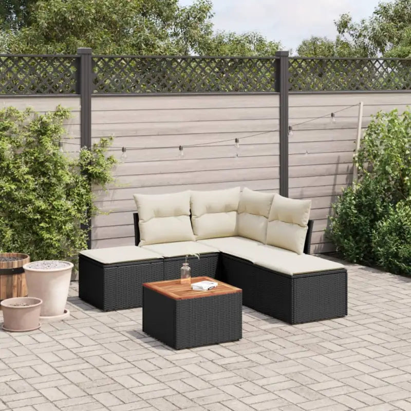 Tuinset in gemengd beige met waterdichte tas voor buitenplezier - Zwart en crème - Tuinsets