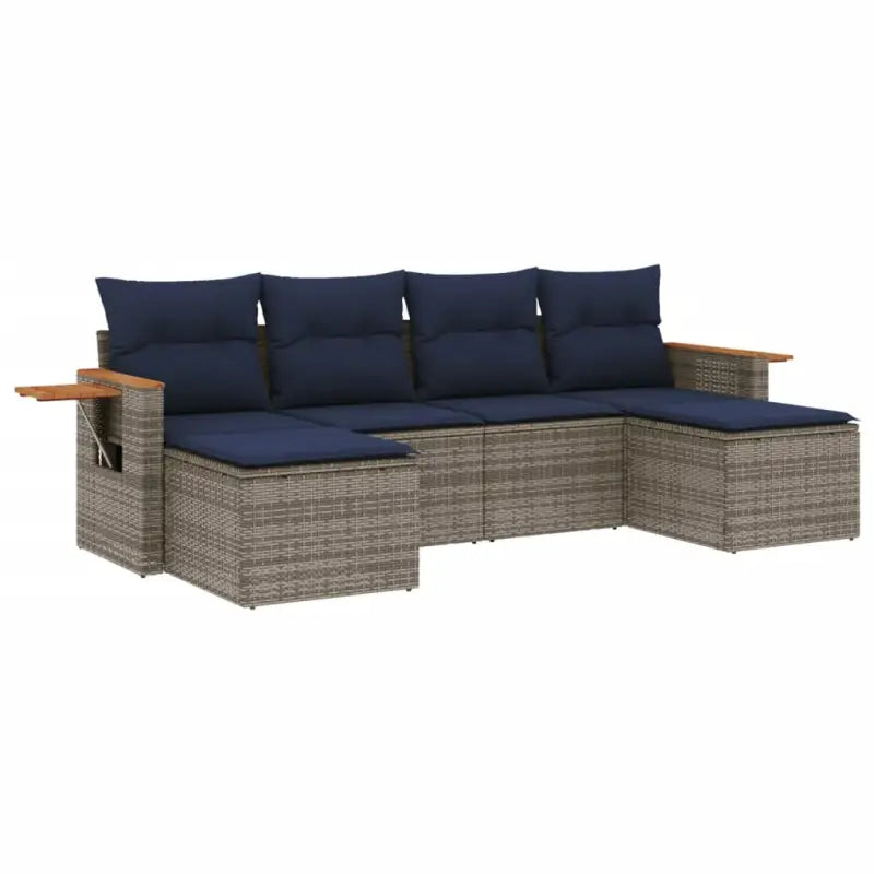 Tuinset in grijs materiaal met gepoedercoat staal en elegante afmetingen - Tuinsets