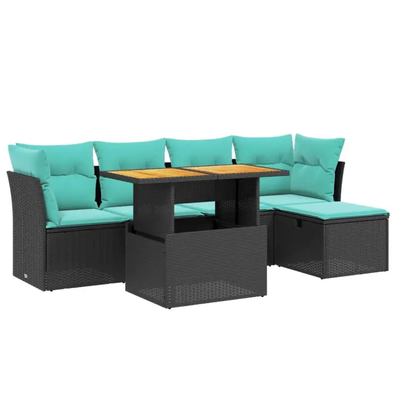 Tuinset in zwart materiaal met gepoedercoat staal en comfortabele afmetingen - Tuinsets