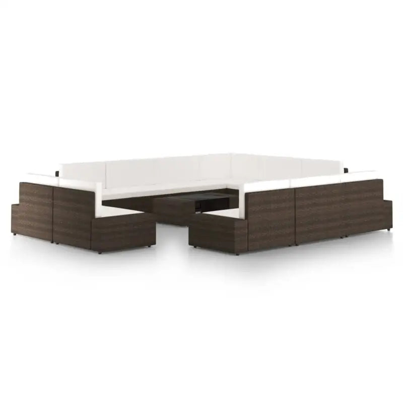 Tuinset met Afmetingen Hoekbank voor Ontspanning en Sociaal Samenzijn - 7x hoek + 4x midden + Tafel - Tuinsets