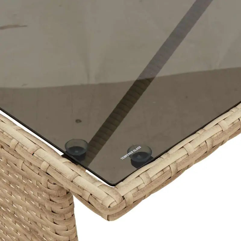 Tuinset met beige materiaal en gepoedercoat staal afmetingen - Tuinsets