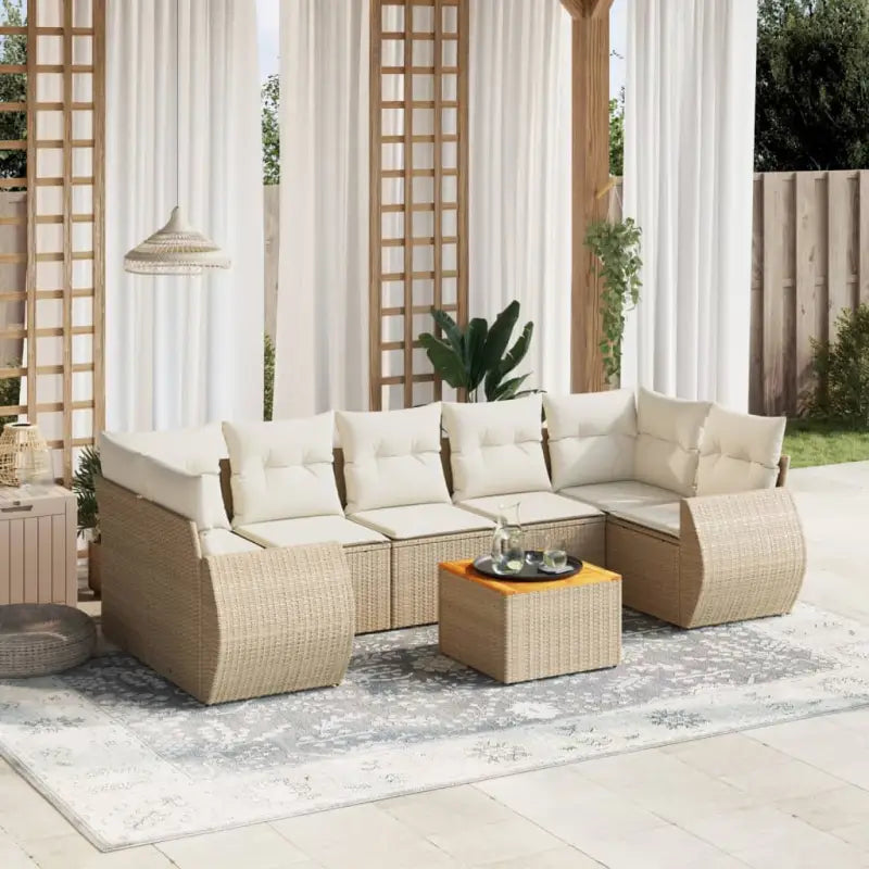 Tuinset met beige materiaal en gepoedercoat staal voor buitenplezier - beige en crèmekleurig - Tuinsets