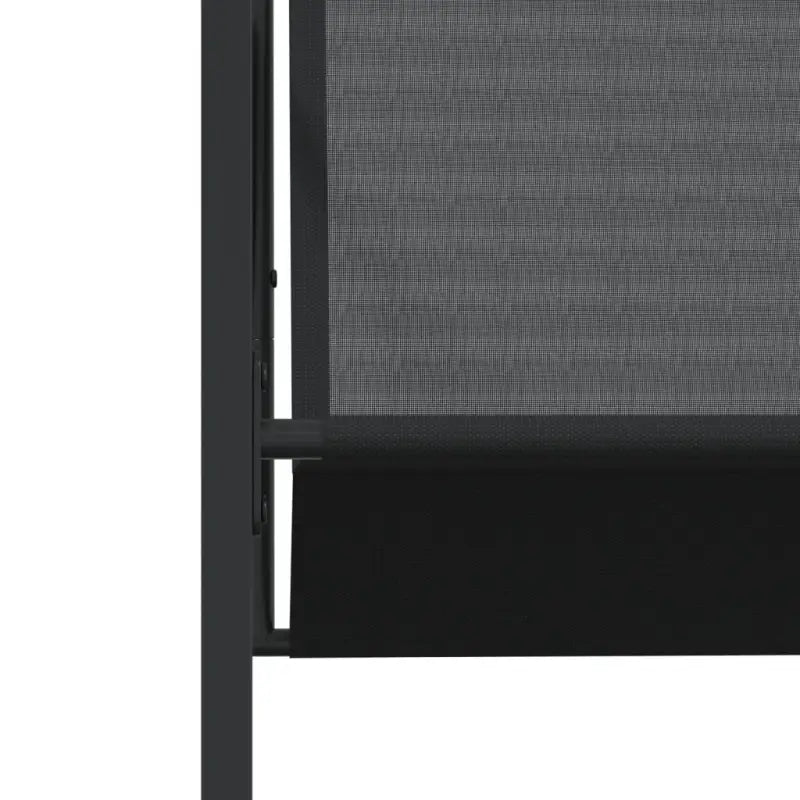 Tuinset met gehard glas en gepoedercoat staal in zwart materiaal - Tuinsets