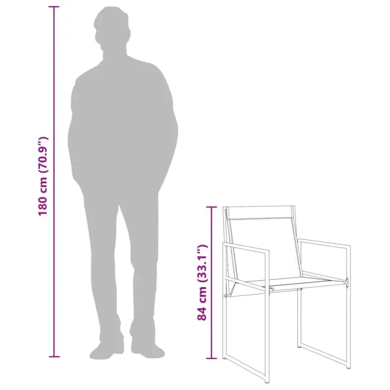 Tuinset met gehard glas en gepoedercoat staal in zwart materiaal - Tuinsets