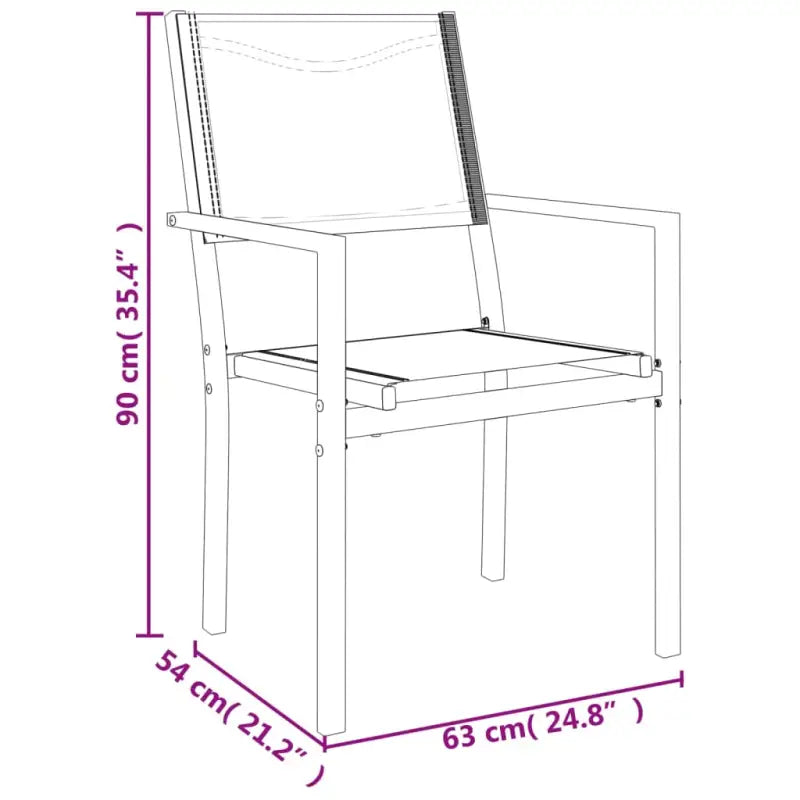 Tuinset met gehard glas en gepoedercoat staal voor elegante buitenruimte - Tuinsets