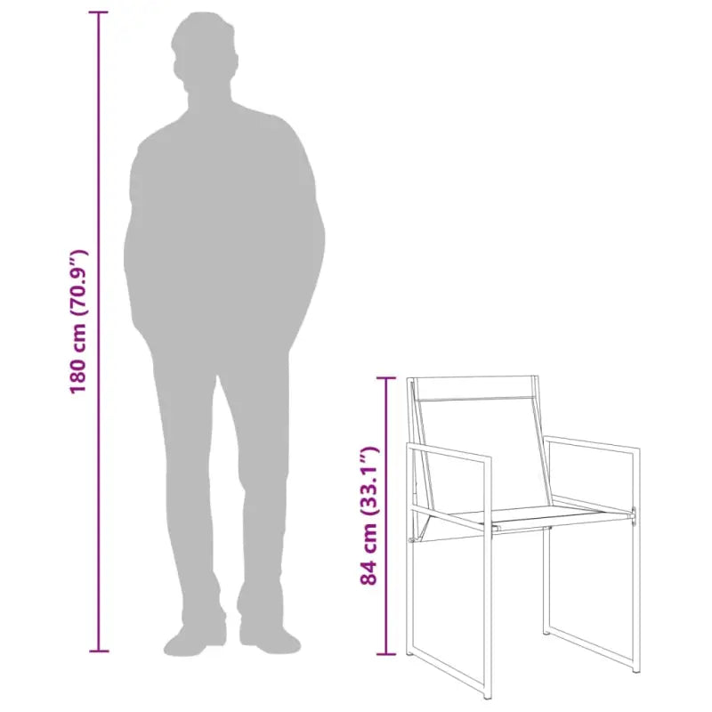 Tuinset met gehard glas en zwart gepoedercoat staal voor buitenplezier - Tuinsets