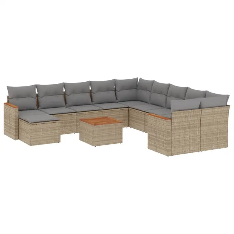 Tuinset met gemengd beige materiaal voor comfortabel buiten genieten - Tuinsets