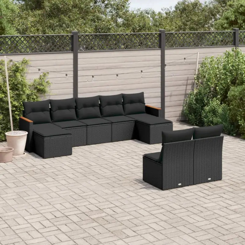 Tuinset met gemengd beige materiaal voor comfortabele buitenmomenten - Zwart / Zonder tafel - Tuinsets