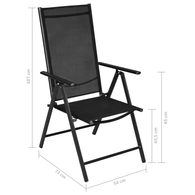 Tuinset met gepoedercoat aluminium frame voor terras en tuin - Zilver / 150 cm tafellengte - Tuinsets