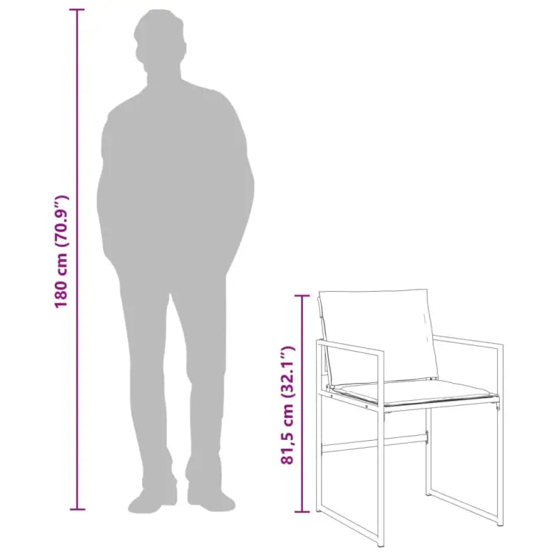 Tuinset met gepoedercoated staal en gehard glas voor buitengebruik - Tuinsets