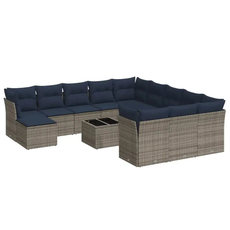 Tuinset met grijs materiaal en gepoedercoat staal afmetingen - Tuinsets