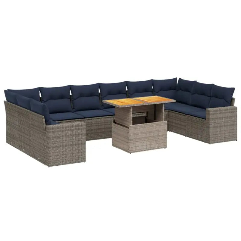 Tuinset met grijs materiaal en gepoedercoat staal voor terrasplezier - Tuinsets