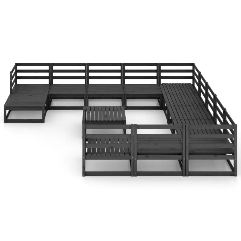 Tuinset met massief grenenhout inclusief tafel en voetenbank - Tuinsets