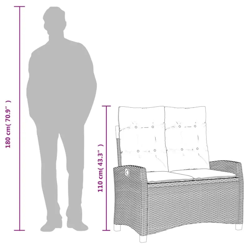 Tuinset met poly rattan en wasbare hoes voor een comfortabele zitervaring - Tuinsets