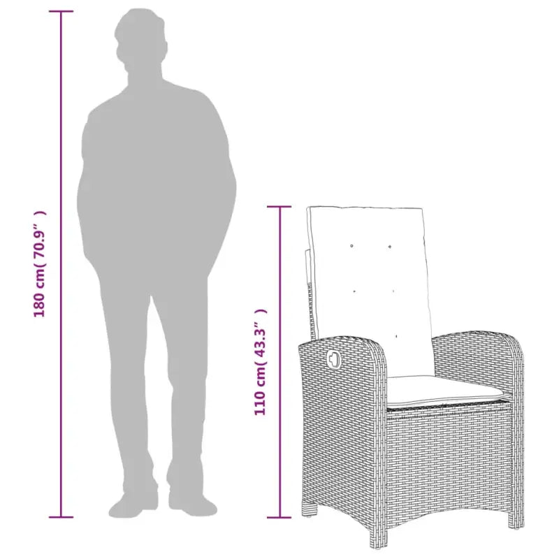 Tuinset met poly rattan voor gemakkelijke schoon en comfortabele zitervaring - Tuinsets