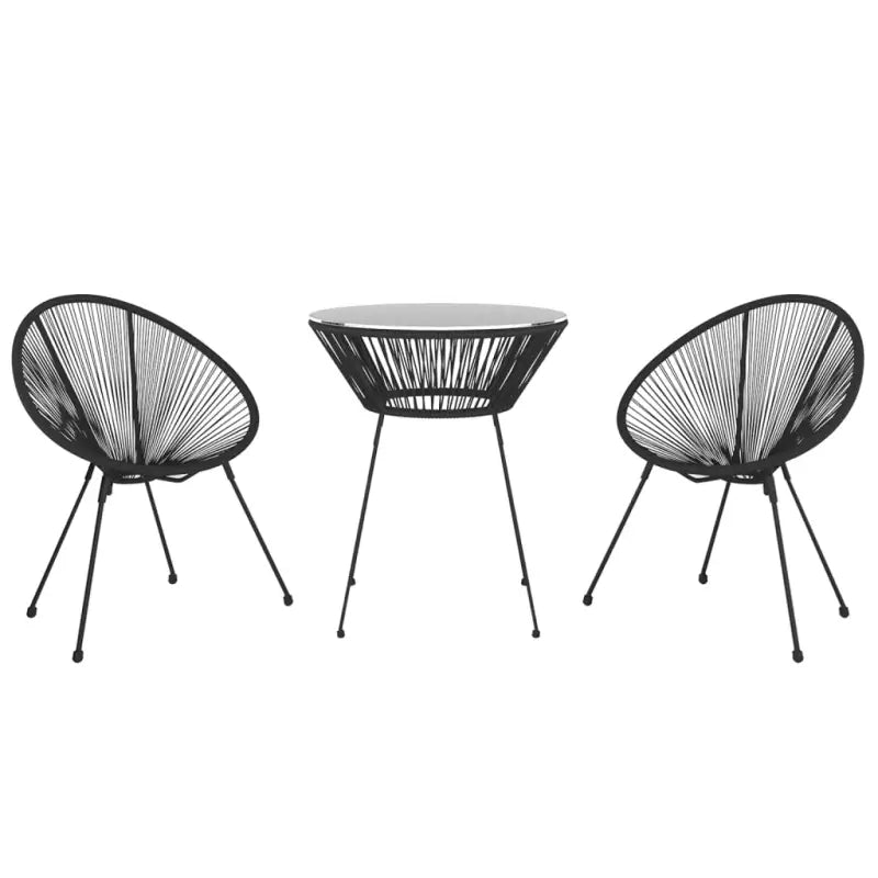 Tuinset met rattan look en gepoedercoat staal afmetingen - Tuinsets