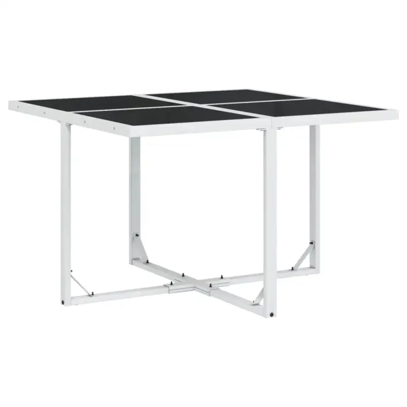 Tuinset met wit materiaal en gepoedercoat staal voor buitenplezier - Tuinsets