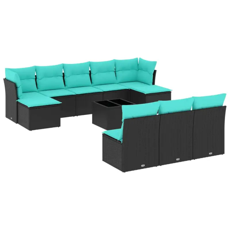 Tuinset met zwart materiaal en gepoedercoat staal voor buitenplezier - Tuinsets