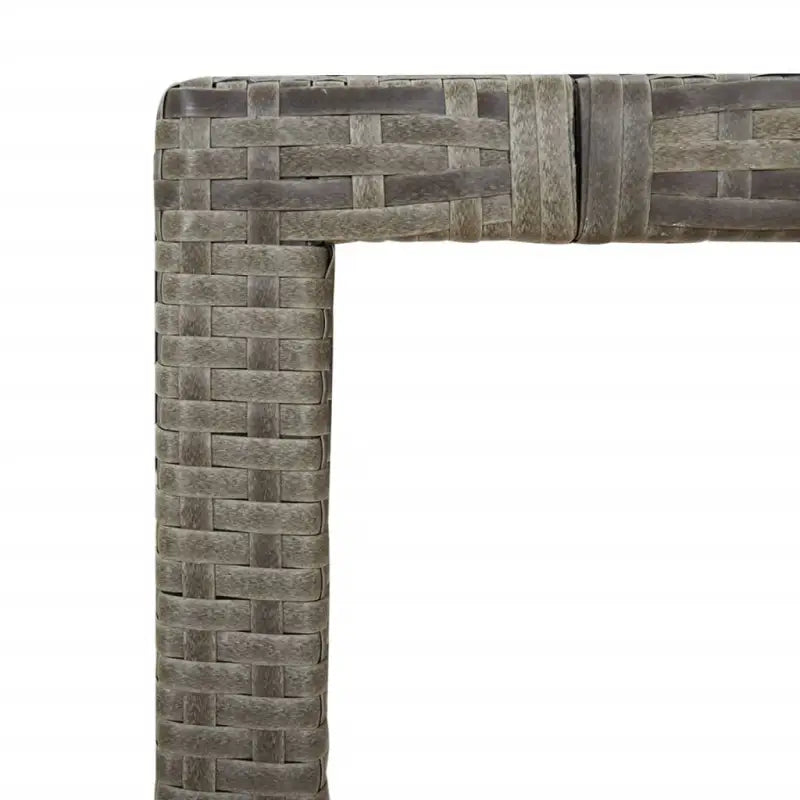 Tuinset van grijs materiaal met massief acaciahout en olieafwerking - Tuinsets