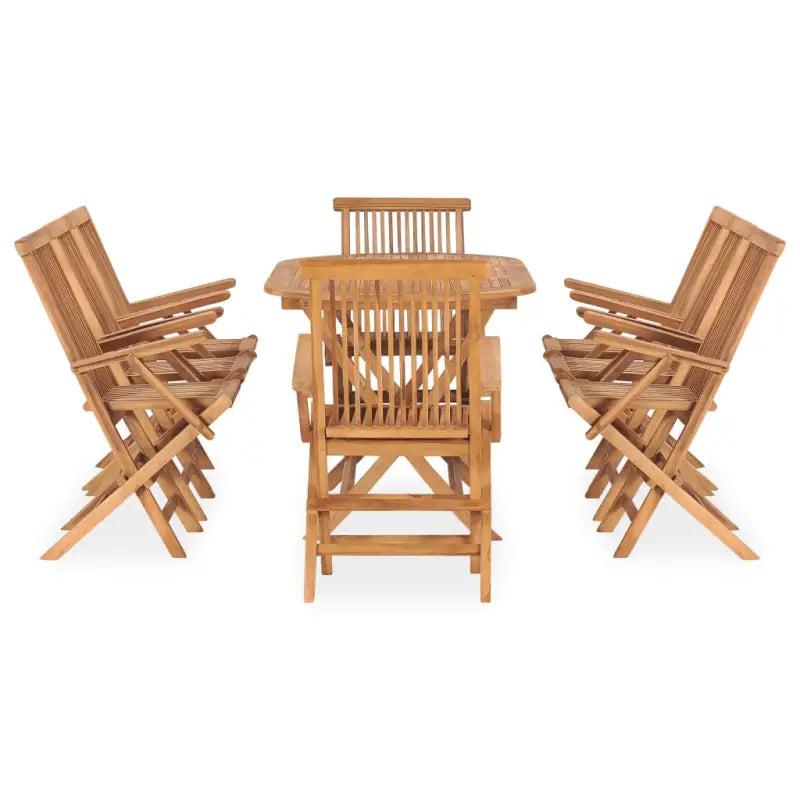 Tuinset van hard teakhout met fijn geschuurde afwerking - Tuinsets