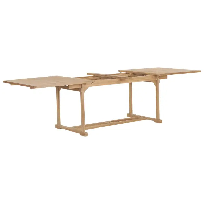 Tuinset van massief hout met verlengbare tafel en fijn geschuurd oppervlak - Met armleuning / Rechthoekig - Tuinsets