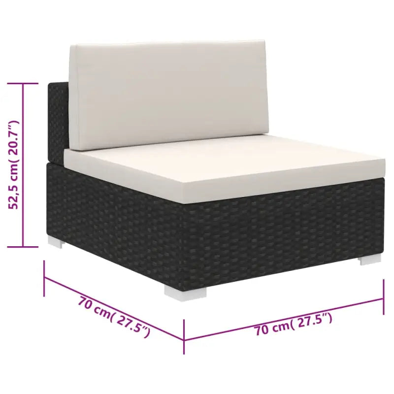 Tuinset voor stijl en comfort het hele jaar door buitengebruik - Zwart - Tuinsets