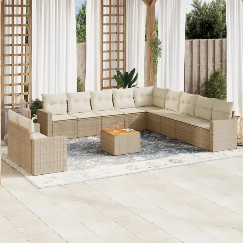 Tuinsets in beige materiaal met gepoedercoat staal en ideale afmetingen - Tuinsets