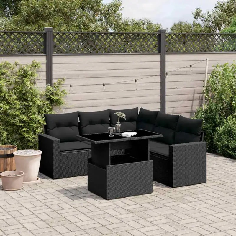 Tuinsets met beige materiaal en gepoedercoat staal voor buitenplezier - Zwart / Met tafel - Tuinsets