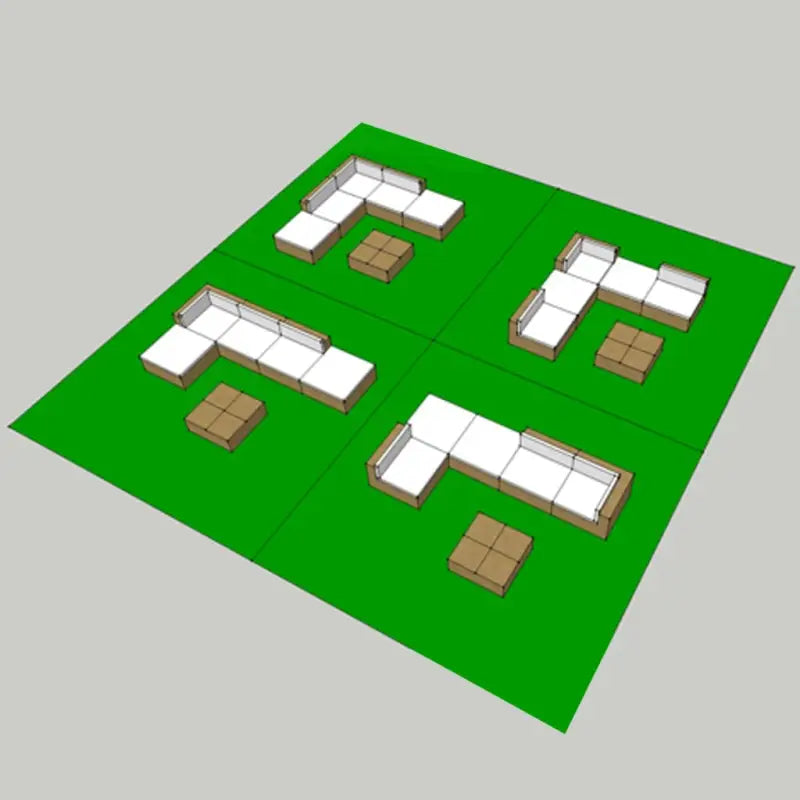 Tuinsets met levering bevat rattan lounge set voor alle seizoenen - Tuinsets