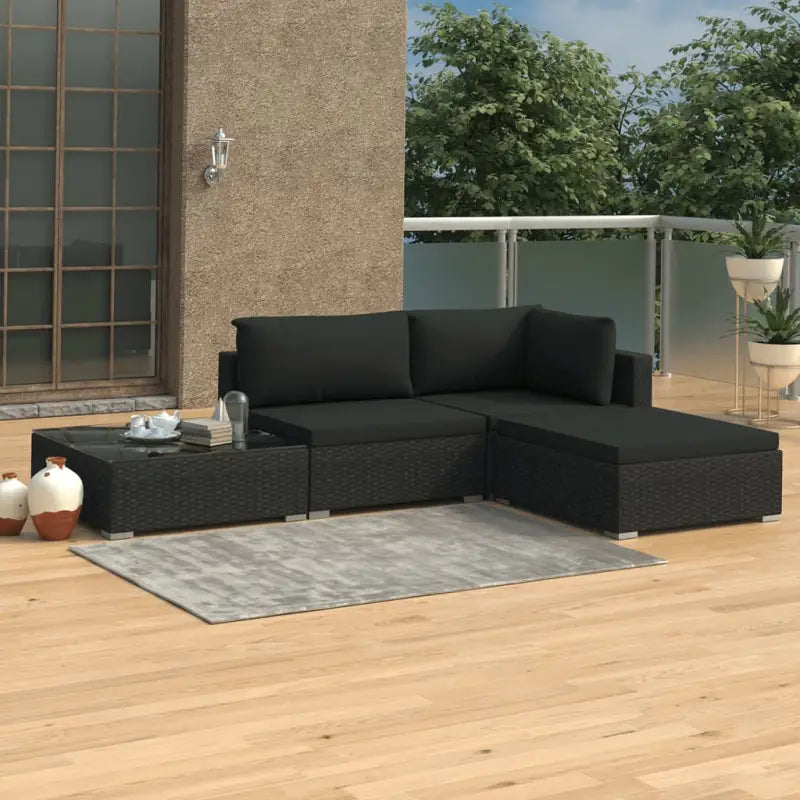 Tuinsets met levering bevat voor een stijlvolle all-year loungeset - Zwart - Tuinsets