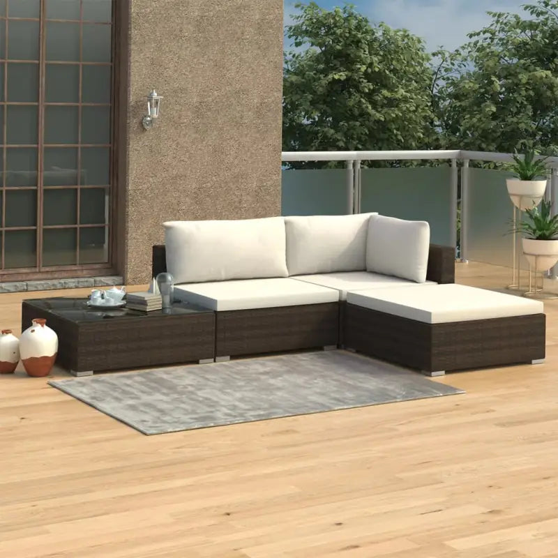 Tuinsets met levering bevat voor een stijlvolle all-year loungeset - Bruin - Tuinsets