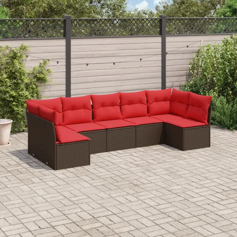Tuinsets met Poly Rattan en Gepoedercoat Staal voor Buitenplezier - Bruin / Zonder tafel - Tuinsets