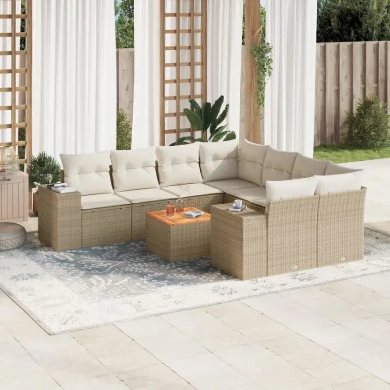 Tuinstoelen en loungeset met beige materiaal en gepoedercoat staal - beige en crèmekleurig - Tuinsets