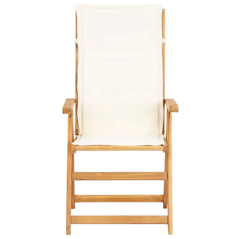 Tuinstoelen set van massief acaciahout met stoffen kussen en levering bevat - Tuinstoelen