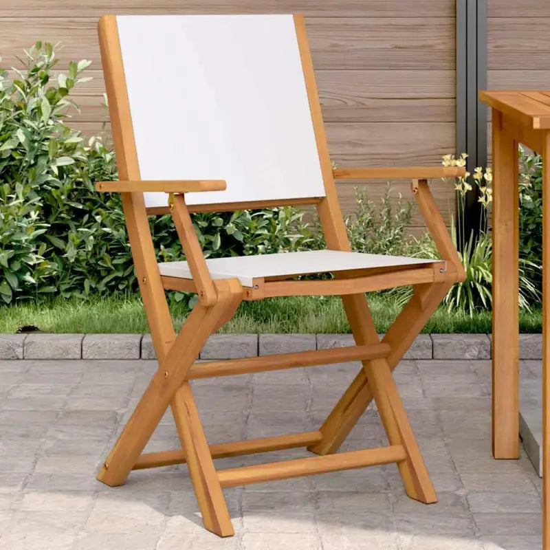 Tuinstoelen van massief acaciahout voor comfort en duurzaamheid - Crème / 2 - Tuinstoelen