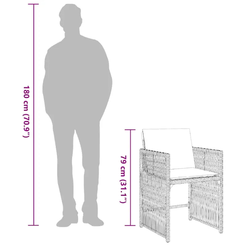 Tuinstoelen van poly rattan voor comfortabele zitervaring met wasbare hoes - Tuinstoelen