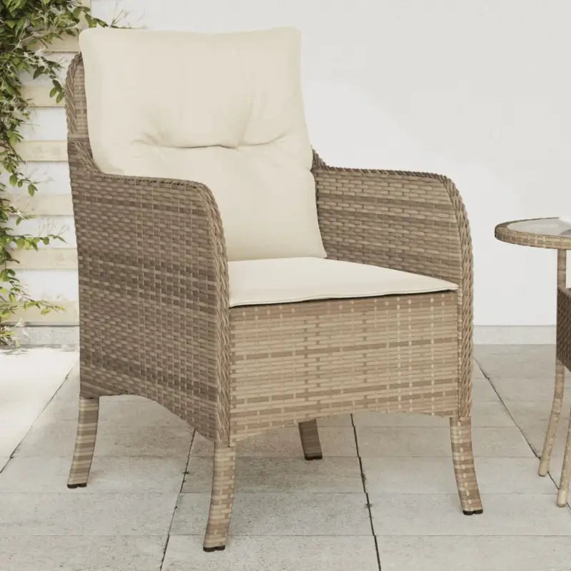 Tuinstoelen van poly rattan voor een comfortabele zitervaring - Beige / 2 / Dichtgeweven - Tuinstoelen