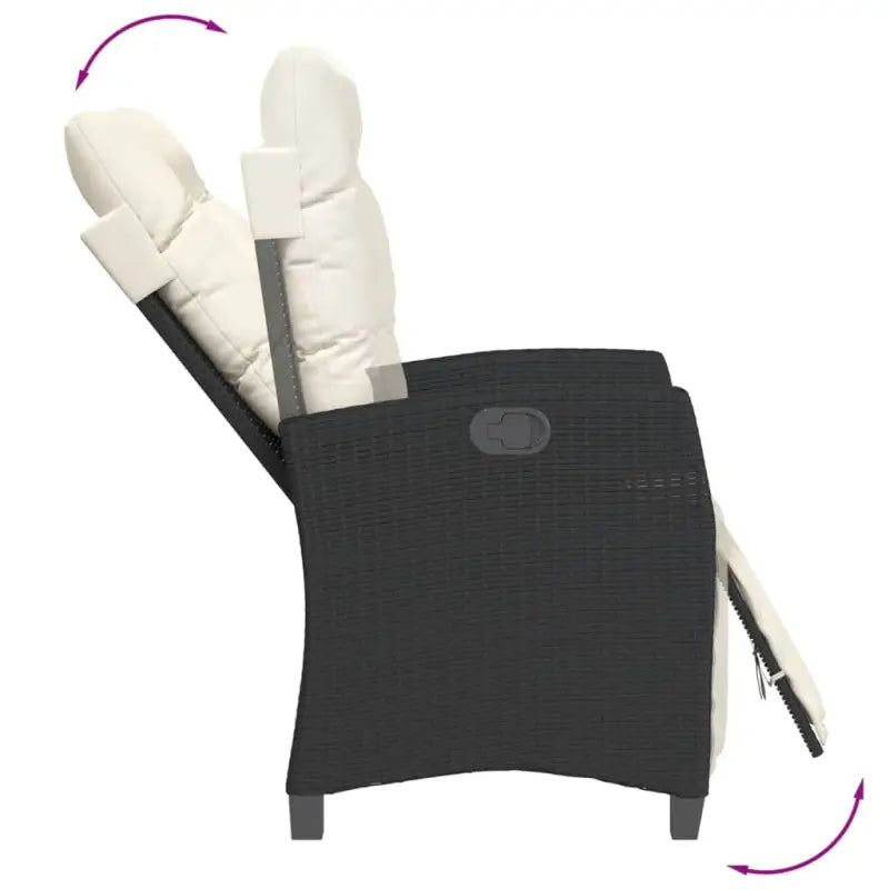 Tuinstoelset van poly rattan met gemakkelijk schoon en gehard glas - Tuinsets