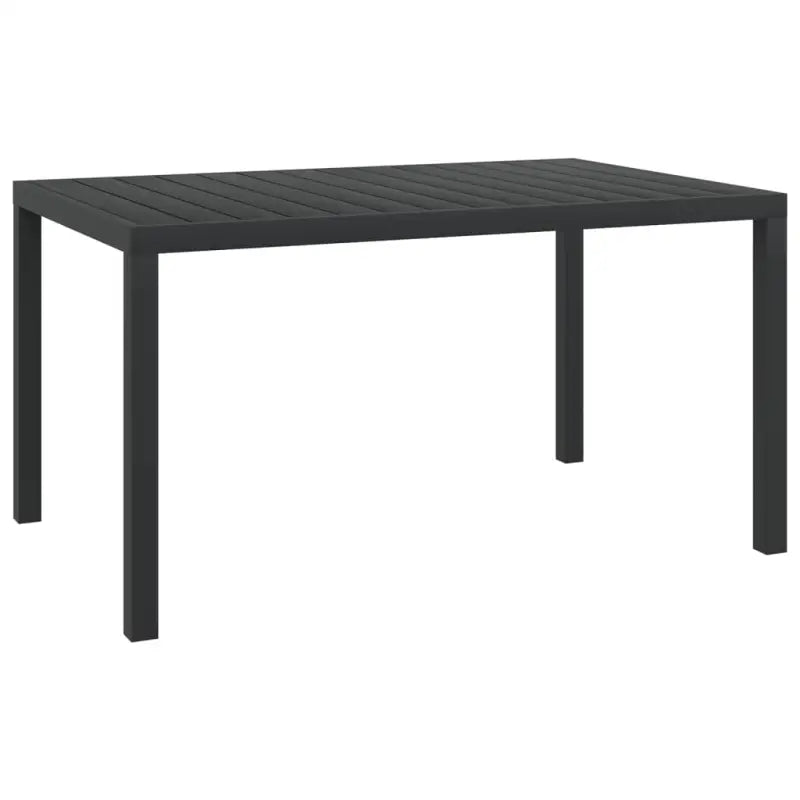 Tuintafel met hoogwaardig HKC blad en stevig aluminium frame - Zwart / 150 x 90 x 74 cm / 1 - Tuintafels