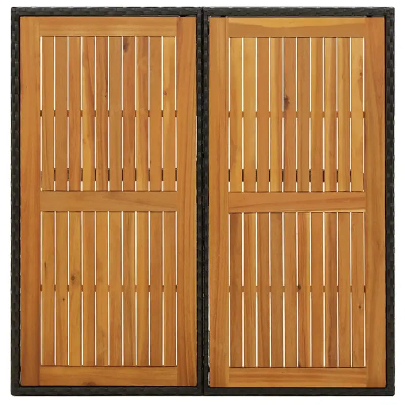 Tuintafel met massief acaciahout en weersbestendig PE-rattan - Tuintafels