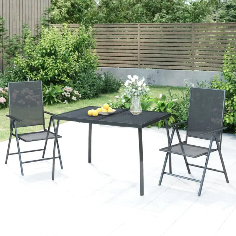 Tuintafel met trendy gaasdesign en stabiel frame voor buitengebruik - 110 x 80 x 72 cm / 1 - Tuintafels