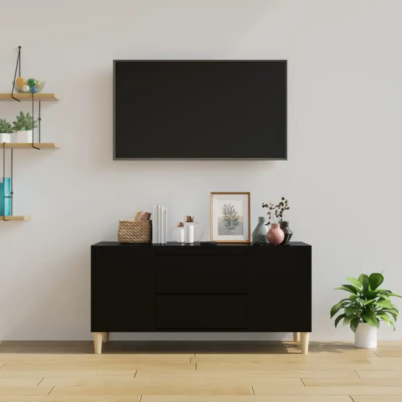 Tv-meubel in Scandinavische stijl van bewerkt hout met moderne charme - Tv-meubels