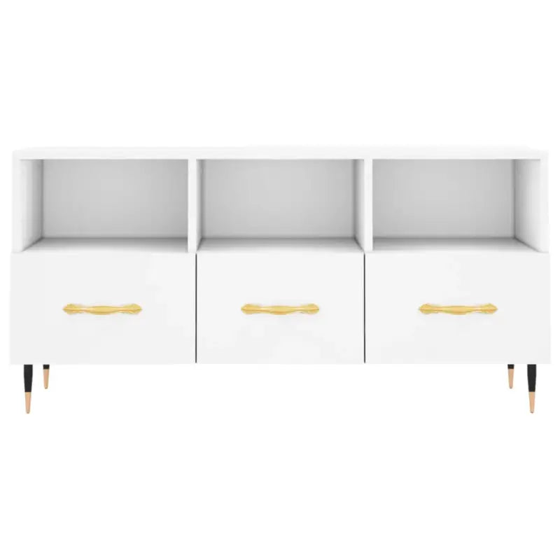 Tv-meubel met bewerkt hout en ijzeren poten voor een stijlvolle uitstraling - Tv-meubels