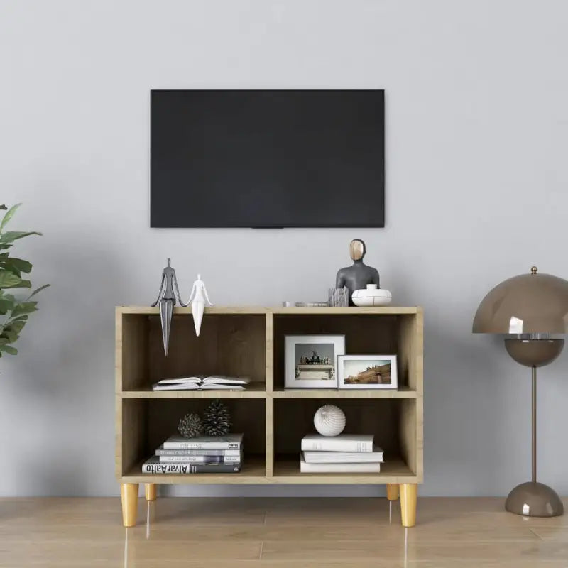 Tv-meubel met houten poten in Scandinavisch design - Sonoma eiken / 1 / 69.5 cm - Tv-meubels