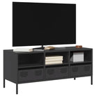 Tv-meubel met koudgewalst staal en verstelbare schroefpoten - Zwart / 1 / 101.5 cm - Tv-meubels