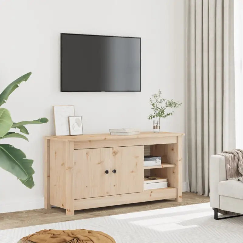 Tv-meubel met massief grenenhout voor een strak en trendy interieur - Naturel / 1 - Tv-meubels