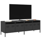 Tv-meubel met opbergruimte in robuust koudgewalst staal - Zwart / 1 / 135 cm - Tv-meubels