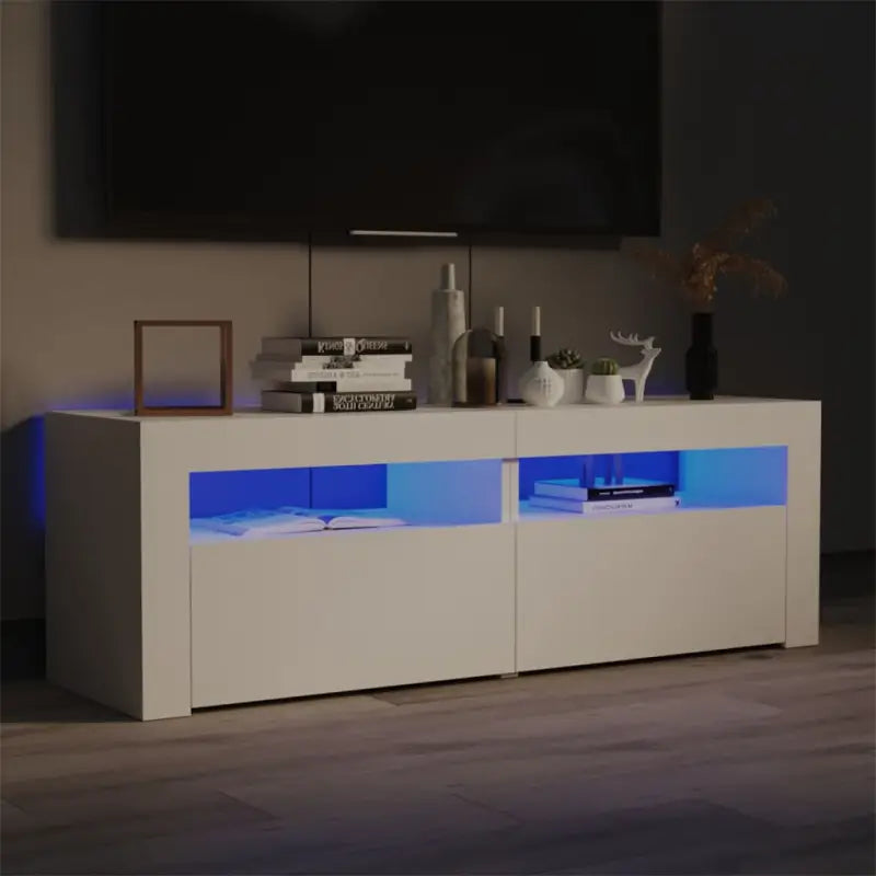 Tv-meubel met rgb led-verlichting en duurzaam ontwerp - Wit / 1 - Tv-meubels